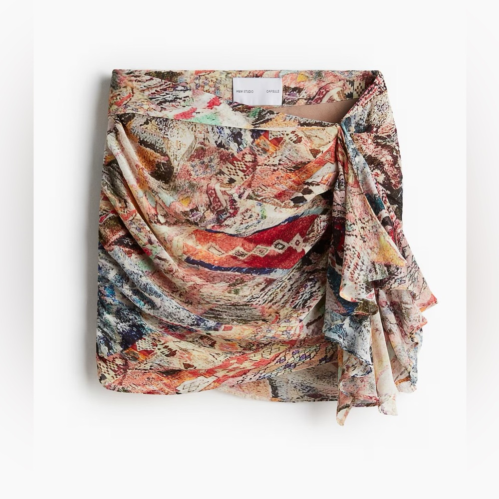 DRAPED MINI SKIRT hm studio collection 14